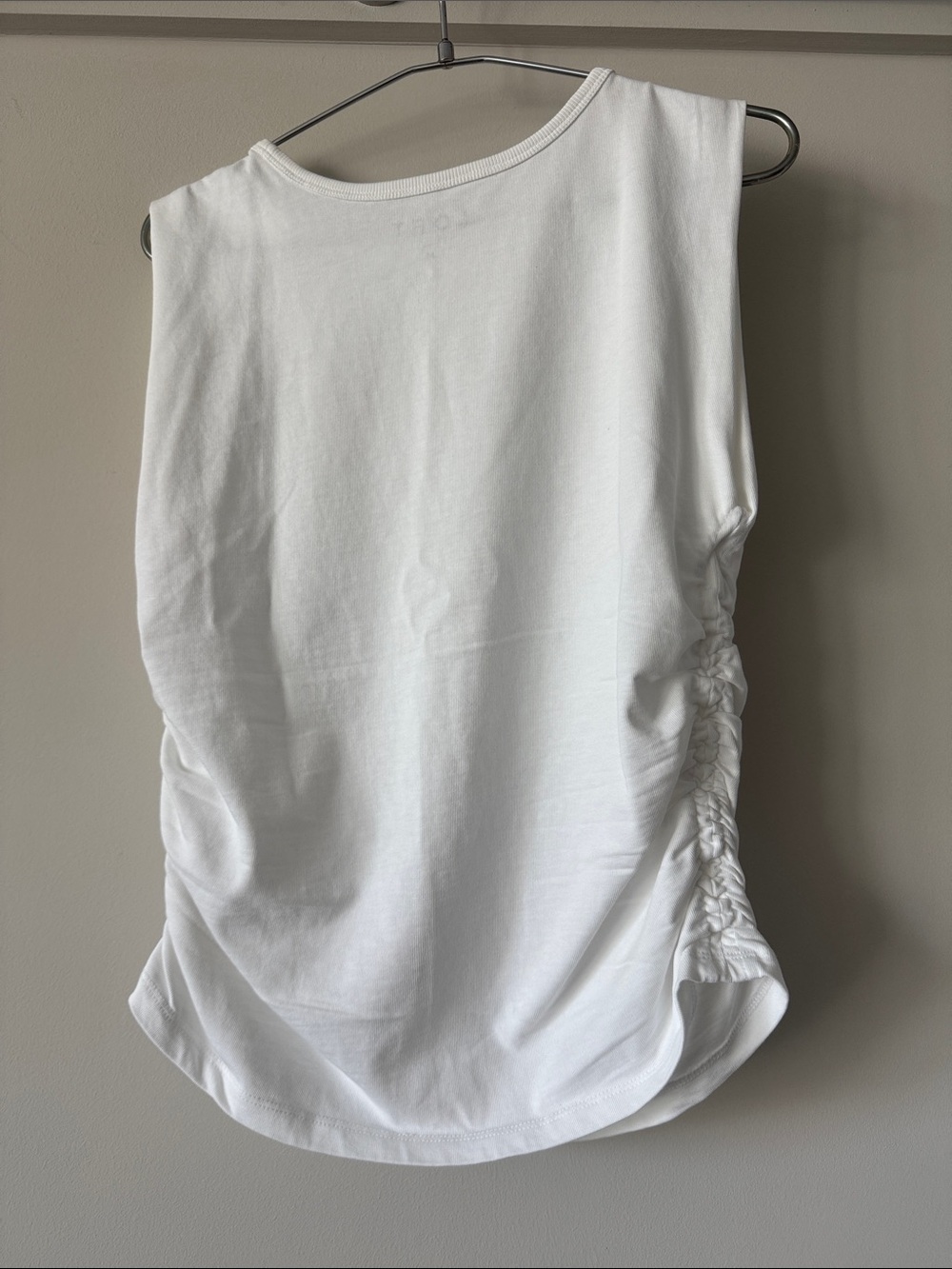 LOFT White Sleeveless Ruched-Side Tank - Picture 5 of 6